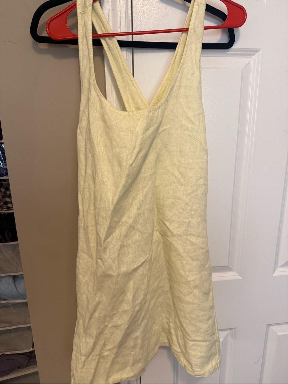 Madewell Light Yellow Linen-Blend Women’s Sundress